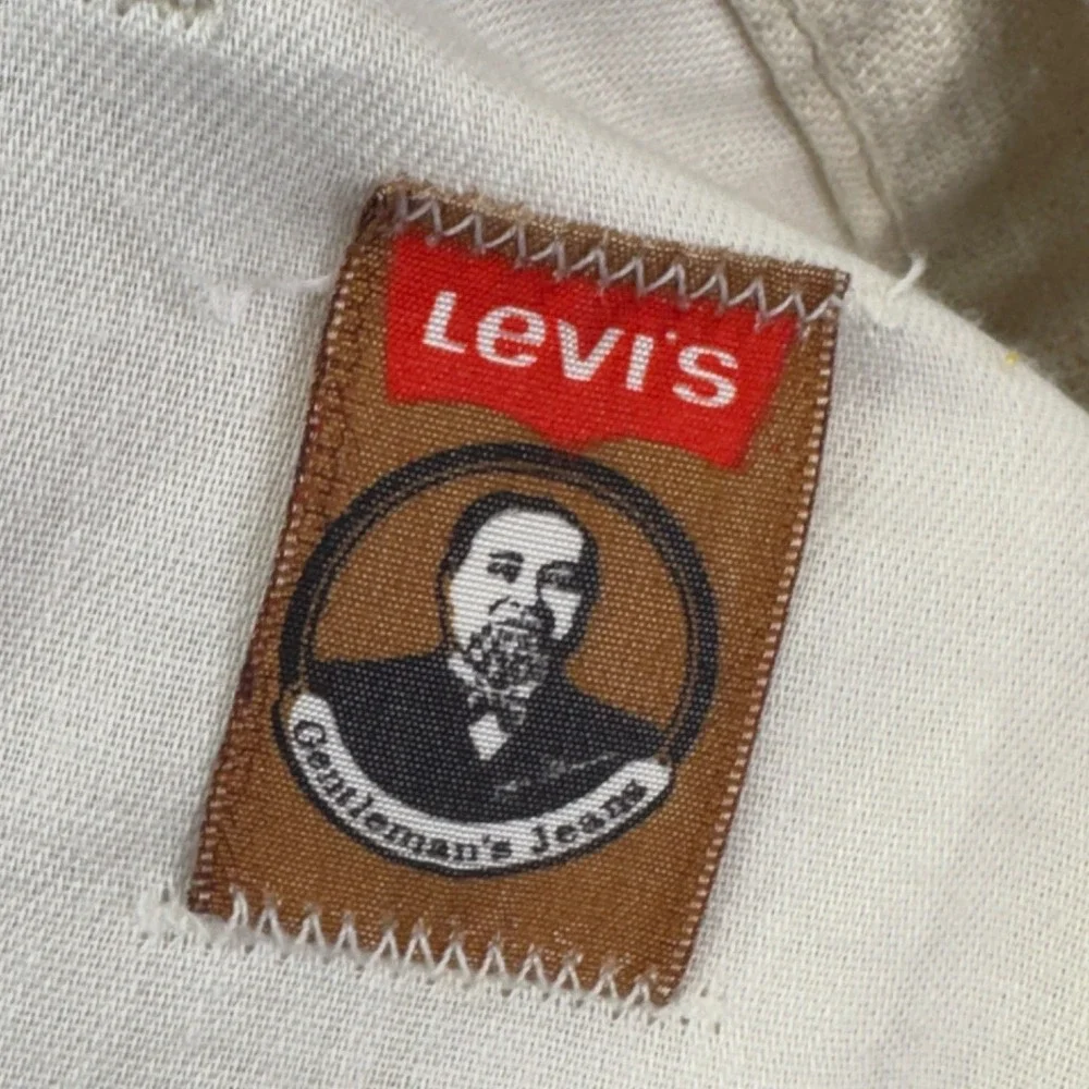 Levis Gentleman's Jeans 546 Mens 40X29 Beige Vintage 1980s Workwear Slacks
